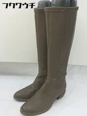 ■ 卑弥呼 ヒミコ サイドジップ ロング ブーツ サイズ22 1/2 ブラウン レディース  【中古】 【1111220011567】