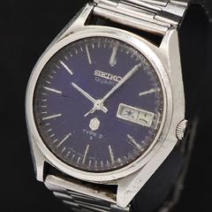 良品 不働 セイコー メンズ 腕時計 1975年製 ヴィンテージ ネイビー QZ