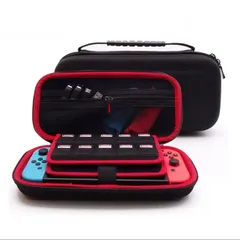 【Switch/Switch 有機ELモテルに対応】Switch ケース Switchに対応収納ケース ゲームカード/ケーブル/イヤホンなど全部収納可能 防塵 防水 耐衝撃 持ち運び便利 Red