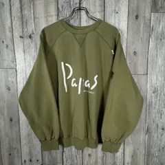 OLD PAPAS 90s パパス 日本製 両面  Vガゼット 両V ラグラン スウェット スエット トレーナー メンズ LL サイズのサムネイル
