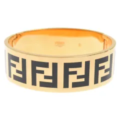 FENDI (フェンディ) Zucca-patterned logo bangle bracelet ズッカ柄 ロゴバングル ブレスレット ゴールドのサムネイル