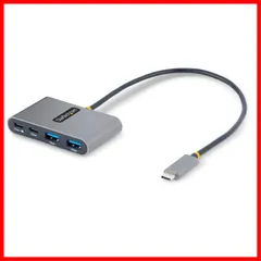 迅速発送】StarTech.com USBハブ／Type-C接続／100W USB PDパススルー 