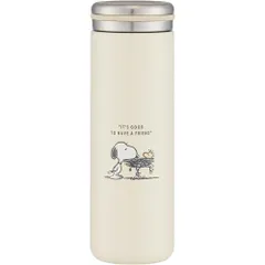 【新品・送料無料】スヌーピー (バッジ) 直飲みステンレスマグボトル 保温 保冷 水筒 280ml STX3