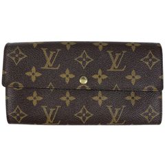 ルイ・ヴィトン Louis Vuitton ポシェット ポルト モネ クレディ 札入れ 小銭入れ 二つ折り 長財布 モノグラム ブラウン M61726 レディース 【中古】