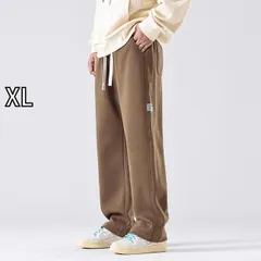 [XL]秋冬 コーデ メンズ  服 シンプル ファッション オシャレ 大人 かっこいい 大きいサイズ ストリート 紳士服 ストレート スポーツ パンツ アメリカン ストリート ストレッチ ウエスト ドレープ カジュアル スウェット パンツ