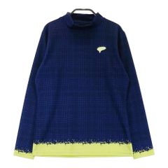 サイズ：M BEAMS GOLF ビームスゴルフ  ハイネック 長袖Tシャツ チェック柄 ネイビー系 [240101457304] ゴルフウェア レディース ストスト サイズ：M BEAMS GOLF ビームスゴルフ ハイネック 長袖Tシャツ