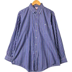 古着 80~90年代 ブルックスブラザーズ Brooks Brothers Est.1818 長袖 ボタンダウンストライプシャツ USA製 メンズL相当/eaa580778