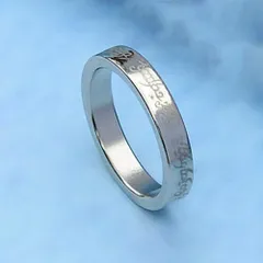 【在庫セール】PK マジック】Magnetic Ring/磁気付き指輪 マグネットリング コインディスアピアリング 近景マジック道具 【手品 (18mm ミニ 銀 レター)