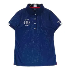 サイズ：L CALLAWAY キャロウェイ 241-9151811 半袖ポロシャツ ヨット柄 ネイビー系 [240001226590] ゴルフウェア レディース ストスト