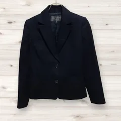 C1269 ボディドレッシングデラックス BODY DRESSING Deluxe テーラードジャケット アウター 上着 (38) 黒 無地 カシミア 羊毛