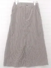 ◇ w closet レースアップ コーデュロイ ロング ナロー スカート サイズF ライトベージュ系 レディース E  【1306210003411】