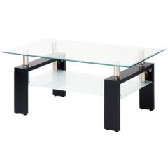 ガラスローテーブル　Lena（レナ）ブラック　100×50 生産終了完売品 ガラスローテーブル Lena（レナ）ブラック 100×50 生産終了完売品