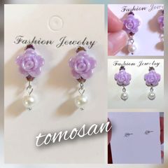 薔薇ピアス（サージカルステンレス）