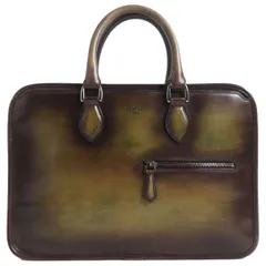 【ドンドン見直し】良品●Berluti ベルルッティ Deux Jours/ドゥジュール ロゴ型押し レザーブリーフケース/ビジネスバッグ ブラウン系のサムネイル