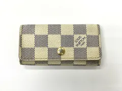 LOUIS VUITTON ルイ・ヴィトン ダミエ・アズール ミュルティクレ 4 キーケース N60020 アイボリー フランス製