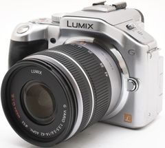 パナソニック ミラーレス Panasonic LUMIX DMC-G5 レンズキット シルバー 中古 新品SDカード付き 届いてすぐに使える