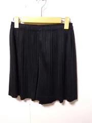 極美品♡プリーツプリーズ　ハーフパンツ　変形　　　切替え　黒　サイズ3 L 希少 ISSEY MIYAKE - プリーツプリーズ イッセイミヤケ PLEATS PLEASE
