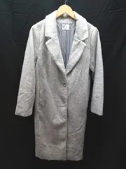 ◇ GLACIER 起毛　裏地　シンプル　ボタン 長袖 コート サイズL グレー系 レディース E  【1303020025633】