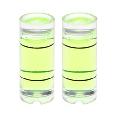 uxcell 円筒形バブルレベル 8x20mm ミニブルズアイ水準器 カメラ三脚 望遠鏡 ワークショップ ターンテーブル 写真フレーム 水平出し用 2個 緑