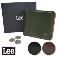 Lee リー レディース メンズ 財布 本革 二つ折り コンパクト 軽量