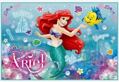 659058-23-043 レジャーシート ディズニープリンセス（ アリエル ブルー系 ）  ディズニー プリンセス 子供 こども 遠足 ピクニックマット 運動会 レジャーマット 一人用 男の子 女の子