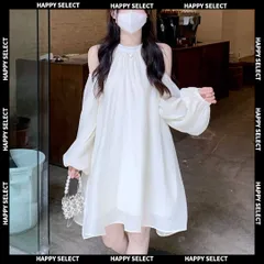 ワンピース シフォン フレアスカート 大きいサイズ XL 2XL 3XL 4XL 5XL 小さいサイズ S M 春夏 清楚 オフショルダー 体形カバー 量産 ふわふわ ミニ丈 夏 白 ホワイト