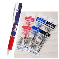 スヌーピー ジェットストリーム 3色ボールペン+替芯3本（赤青黒/0.5mm）204377s/なめらかに書ける