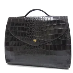 ☆BALLY バリー イタリア製 クロコ型押し レザーブリーフバッグ ビジネスバッグ ブリーフケース 黒 ブラック