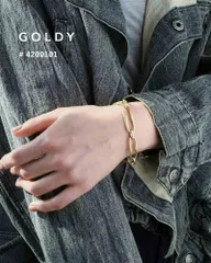 【SALE】GOLDY/ゴールディ/フレットワークチェーンブレスレット/アクセサリー/4200101のサムネイル