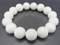AA+ホワイトオニキス約14mm前後大玉天然石ブレスレット数珠