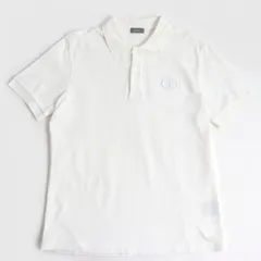 美品◆22SS DIOR ディオールオム 013J800A0373 CDアイコン刺繍 シェルボタン 半袖 ポロシャツ/カットソー  ホワイト XL イタリア製 メンズ r05-st30217-331のサムネイル