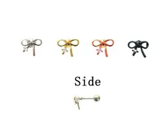 １８G軟骨ミニリボン ボディピアス 耳ピアス 軟骨ピアス 片耳ピアス