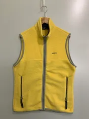 パタゴニア　シンチラスナップTプルオーバー　ライムイエロー　フリース　古着　S 古着 00s Patagonia スナップT シンチラ フリース ジャケット 黄