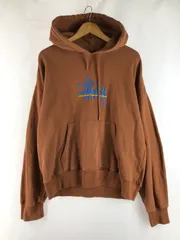 90s 00s usa製 old Stussy ブラウン パーカー 90s OLD STUSSY パーカー ペイントロゴ 茶色 USA製 | SALONE.