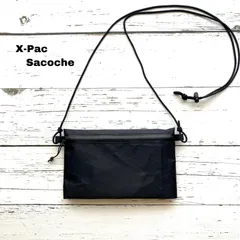 【X-PAC】防水 軽量 サコッシュ ショルダー ウエストポーチ（マチあり）ブラック