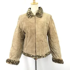 東京スタイル★ヴァンドゥーオクトーブル/22octobre★本革/レザージャケット【46/レディースXL/ベージュ】ピッグスキンCoat/Jumper◆cBH447<sale>