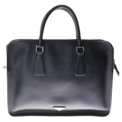 PRADA (プラダ) サフィアーノ ブリーフケース 黒 レザー ビジネスバッグ