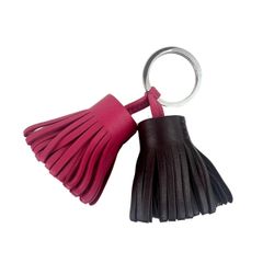 新品未使用 HERMES エルメス Carmen Keyring カルメン ウノドス キーリング Rouge sellier/Framboise ルージュセリエ フランボワーズ Swift スイフト PHW シルバー金具 キーホルダー