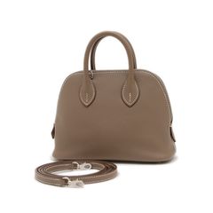 エルメス ボリード1923 ミニ エバーカラー エトゥープ シルバー金具 K刻印