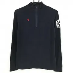 パーリーゲイツ 長袖ハイネックシャツ 黒 微起毛 ハーフジップ レディース 1(M) ゴルフウェア PEARLY GATES