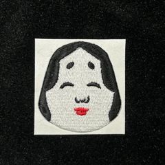 ★刺繍シール／ステッカー　ワッペン★　おかめ　お多福　大サイズ