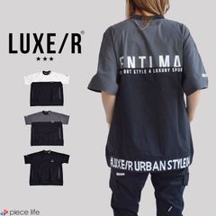 【ポイント5倍/2025春夏新作】ラグジュ ゴルフ LUXE/R GOLF トップス 半袖 ストレッチ 布帛 裾ジャガード パネル切替 プルオーバー 撥水 メンズ レディース スポーツ  春 夏 秋 M L XL ブラック グレー ホワイト 45998
