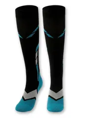 [ブブ オーハナ] ハイソックス 2足組み コンプレッション 吸汗速乾 ストレッチ性 靴下 ユニセックス メンズ レディース くつ下 クツ下 くつした ソックス socks スポーツソックス (24.5 〜 26.0 [ブラック] [24.5-26.0 cm]