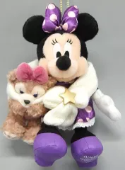 【中古】ぬいぐるみ ミニーマウス＆シェリーメイ(ウィンター・トゥインクリング・タウン) ぬいぐるみバッジ 「Duffy and Friends-ダッフィー＆フレンズ-」 東京ディズニーシー限定