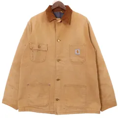 00年代 Carhartt カーハート ミシガンチョアコート ワーク ベージュ (メンズ L相当) 中古 古着 A1023