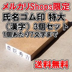 【ゴム印】氏名印（漢字）特大　3個セット【普通郵便】のサムネイル