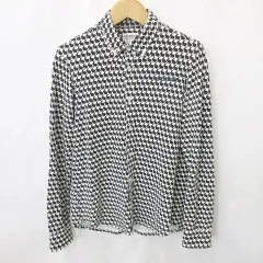 パーリーゲイツ PEARLY GATES JACK BUNNY ジャックバニー ゴルフ ポロシャツ ボタンダウン 長袖 チェック柄 ホワイト ブラック 白 黒 6