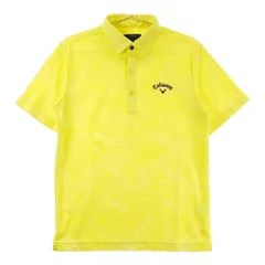 サイズ：M CALLAWAY キャロウェイ  半袖ポロシャツ 総柄 イエロー系 [240101260685]# ゴルフウェア メンズ ストスト