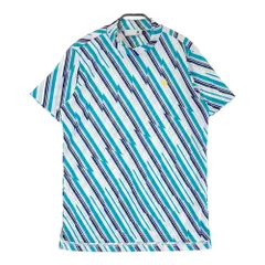 サイズ：L LE COQ GOLF ルコックゴルフ  ハイネック 半袖Tシャツ 総柄 ブルー系 [240101479365] ゴルフウェア メンズ ストスト
