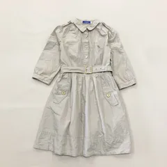★ BURBERRY BLUE LABEL バーバリーブルーレーベル ワンピース シャツワンピース ベルト フレア 三陽商会 ベージュ サイズ36 レディース 0.34kg
